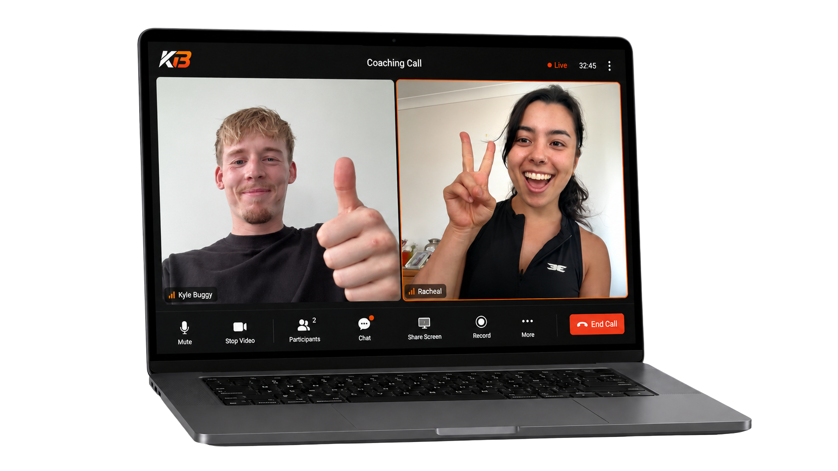 Coaching call with a client